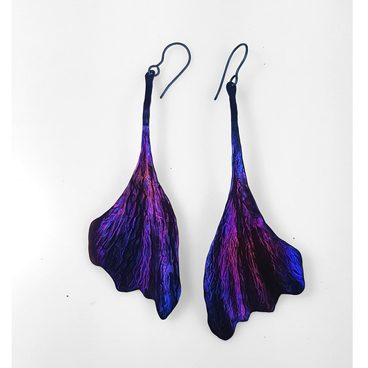 kolczyki - inne Liście z tytanu