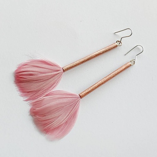 kolczyki z piórami PIÓRKO kolczyki