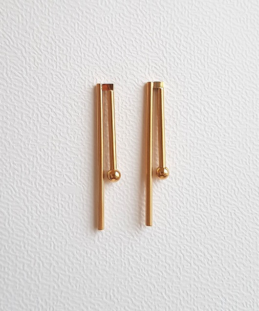 kolczyki pozłacane Kolczyki pozłacane Kreska i Kropka