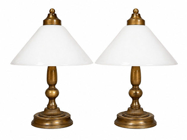 lampy stołowe Para lamp nocnych z lat 70.