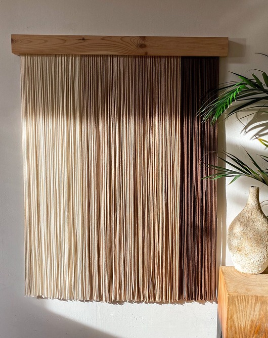 makramy Minimalistyczna nowoczesna cieniowana makrama boho XXL