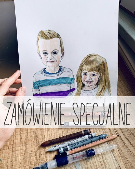 Odręcznie  rysowany PORTRET A5 ze zdjęcia Z SZUFLAD UMYSŁU