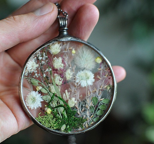 wisiory Naszyjnik Zieleń z Puszkiem