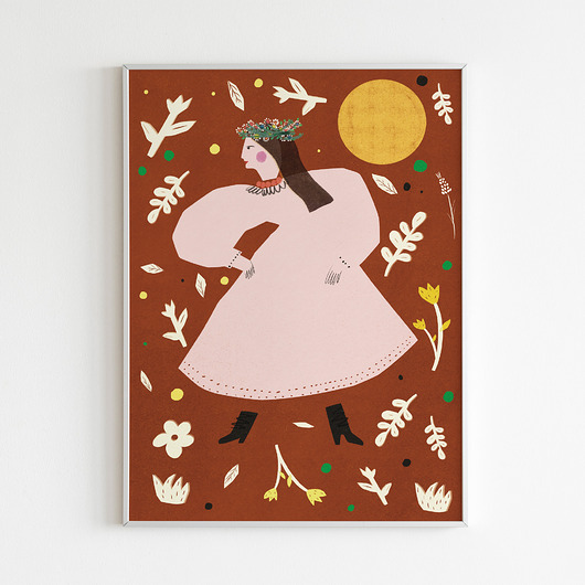 plakaty Plakat Folk wersja ruda