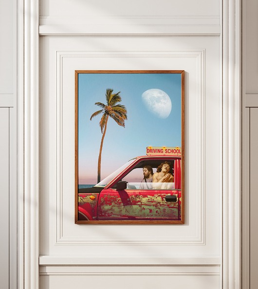 plakaty Plakat Miami - Kolaż minimalistyczny