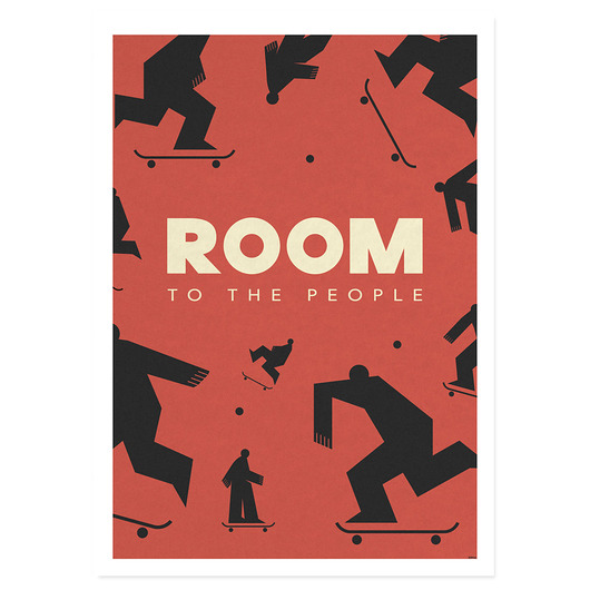 plakaty Plakat, Room to the People, deskorolka, deska, skateboard