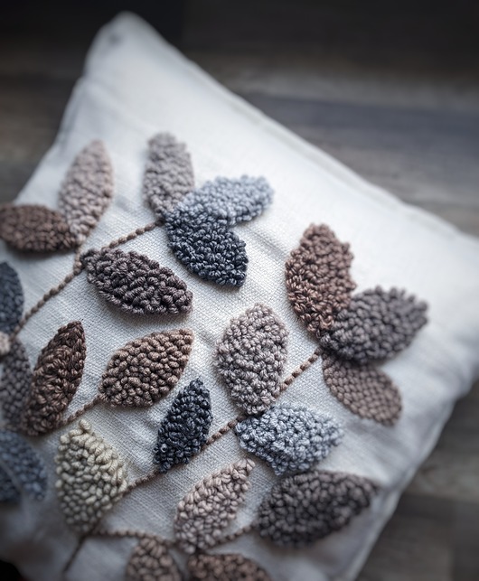 poduszki plecione Poduszki dekoracyjne liscie bez