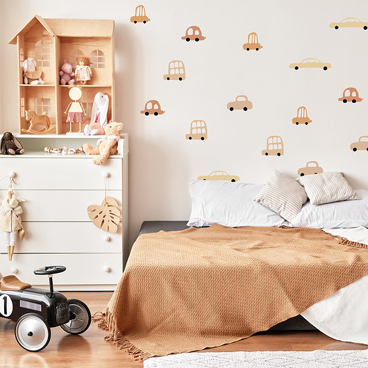 naklejki ścienne do pokoju dziecka AUTKA BOHO I - naklejka na ścianę