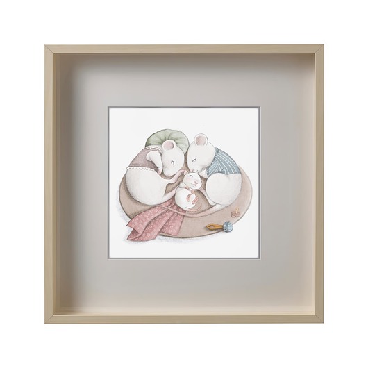 obrazy i plakaty do pokoju dziecięcego Plakat na narodziny do pokoju dziewczynki, 30x30cm,  Hi Little