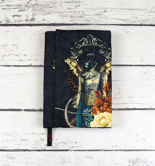 pokrowce i etui - różne Etui Otulacz Na Książkę Steampunk Szary Medium