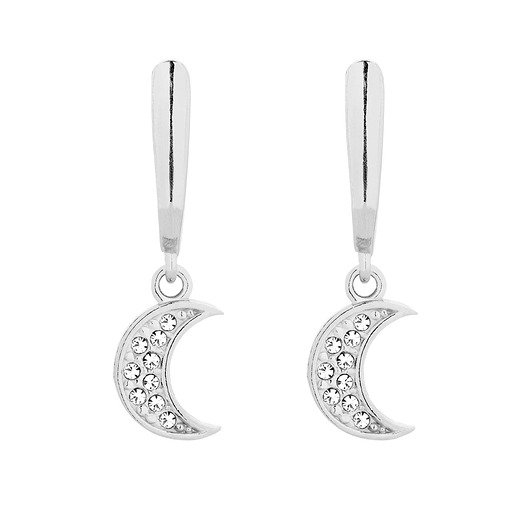 kolczyki srebrne Srebrne kolczyki z księżycami SWAROVSKI