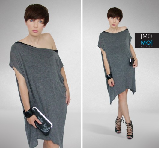 Tunika/ Bluzka/Sukienka Oversize SZARA by momo momo fashion