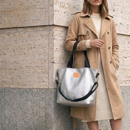 torby na ramię Torba shopper Mili Form- Soft Silver
