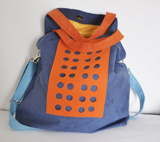 torby XXL Torba hobo XXL - kobalt, pomarańcz, błękit