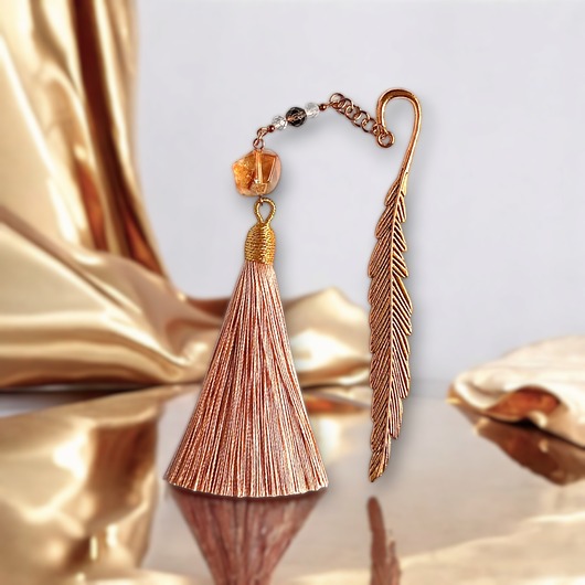 zakładki do książek DOBROBYT : zakładka PREMIUM : cytryn, k. górski, kwarc dymny