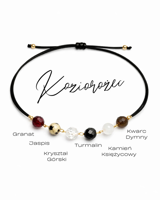 bransoletki na sznurku ZODIAK, Bransoletka Glam, Koziorożec