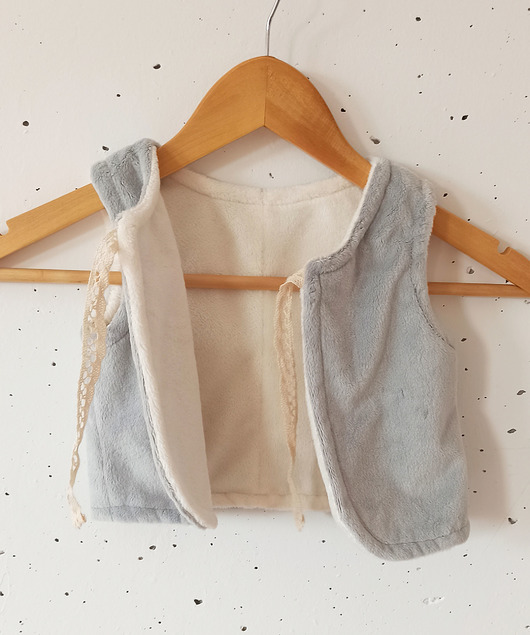 swetry dla dziewczynki Kamizelka dziewczęca dwustronna Futerko