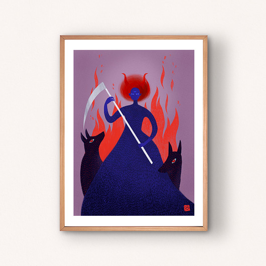 grafiki i ilustracje Gloomy scythe