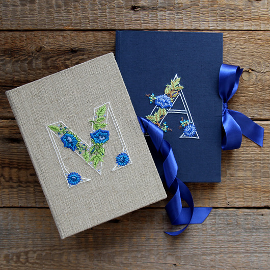 kalendarze i plannery Notes haftowany personalizowany