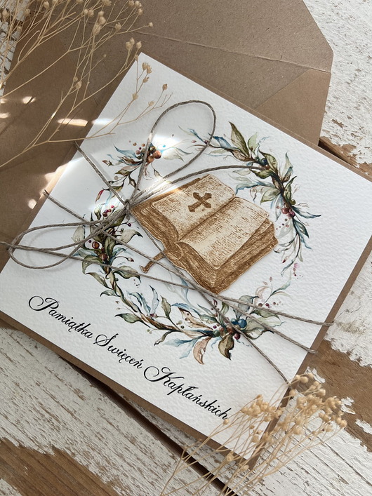 kartki scrapbooking Kartka z okazji święceń kapłańskich dla księdza