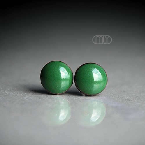 kolczyki ceramiczne Mini Groszki 6mm /stal chirurgiczna/