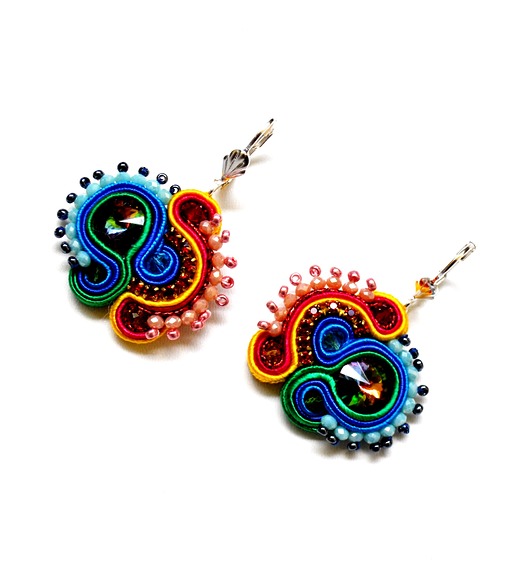 kolczyki soutache Sutaszowe kolczyki RIVOLI