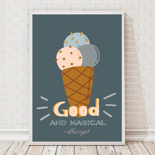 obrazy i plakaty do pokoju dziecięcego Plakat Ice cream