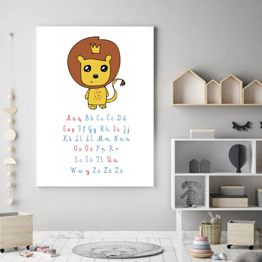 alfabet Montessori  plakat dla dzieci Plakatowka