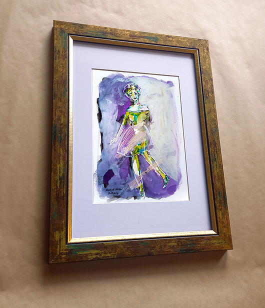 obrazy Lilka 31 - akwarela 16x24 cm unikat