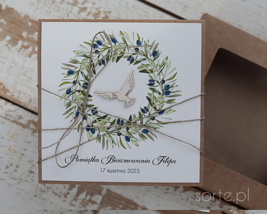 kartki scrapbooking Oryginalna pamiątka bierzmowania - kartka na bierzmowanie