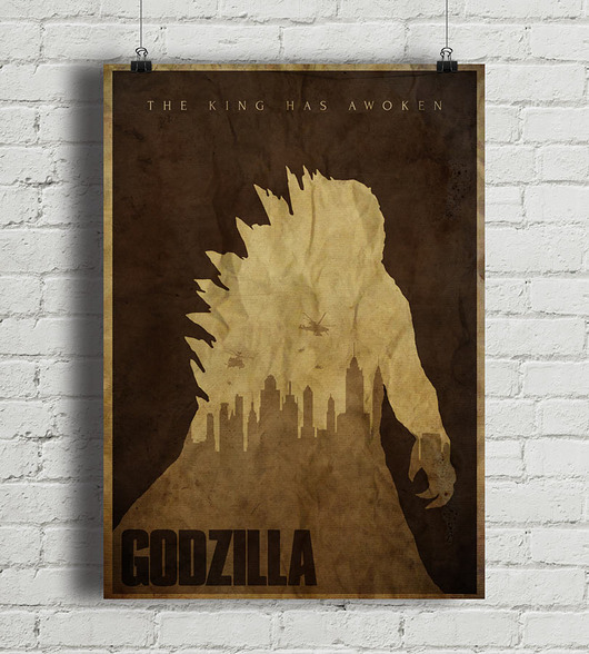 plakaty Godzilla - plakat fine art giclee