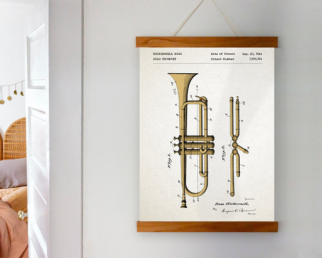 plakaty Trąbka - patent - plakat A3