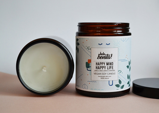 świece zapachowe Hola bonita! Świeczka sojowa 180ml *happy mind*