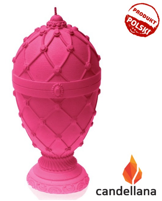 Świeca Jajo Faberge amarantowy róż Candellana