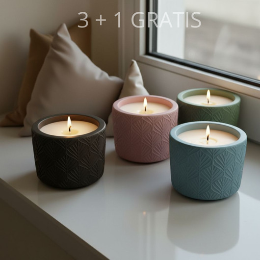 świeczniki i świece 3+1 świece sojowe perfumowane limitowany zestaw prezentowy