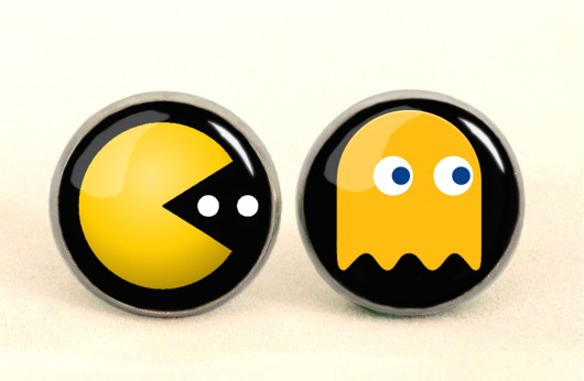 Kolczyki sztyfty Pacman EGGinEGG