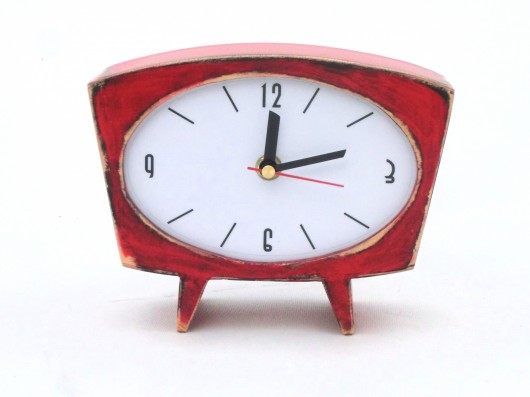 zegarek Sixty CZERWONY Clock Wood Studio