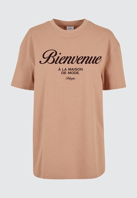 t-shirt damskie T-shirt OVERSIZE brzoskwiniowy