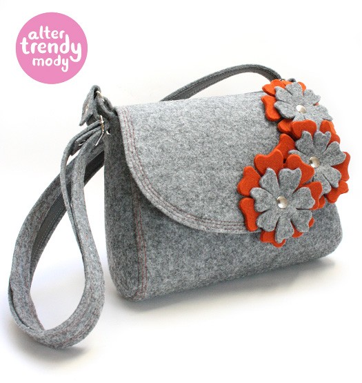 trapez orange flower alter trendy mody
