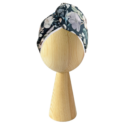 do włosów różne Bambusowy turban do włosów na guzik Midnight