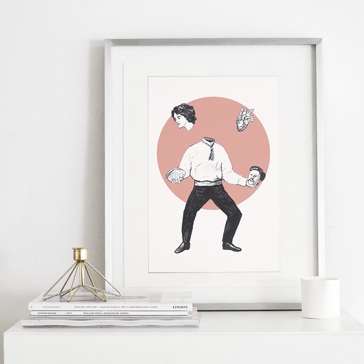 grafiki i ilustracje Żongler. Ilustracja tuszem.