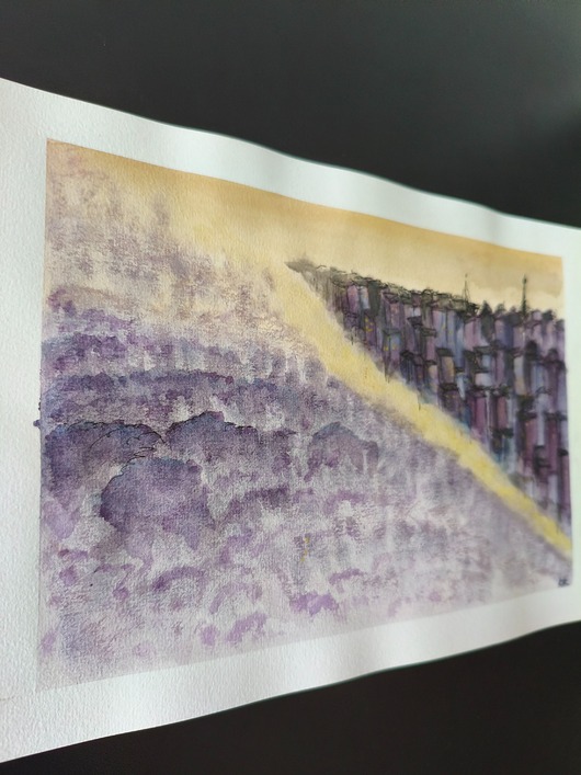 grafiki i ilustracje Nowy Jork Central Park miasta akwarela obraz pejzaż miejski 21x30