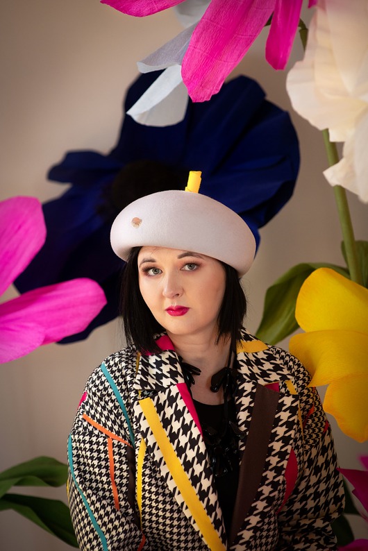 kapelusze damskie Beret szary