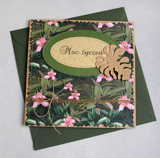 kartki scrapbooking S A L E : Moc życzeń :: TROPIKALNA kartka