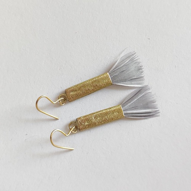 kolczyki z piórami PIÓRKO kolczyki