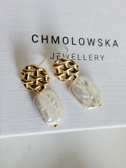 kolczyki pozłacane Kolczyki pozłacane z Perłą