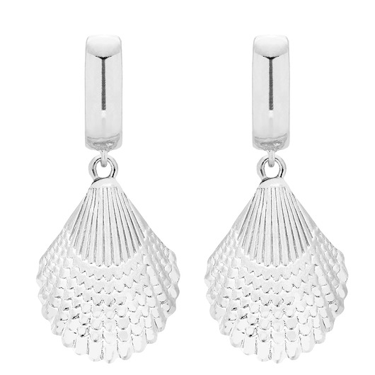 kolczyki srebrne Srebrne kolczyki z muszlą