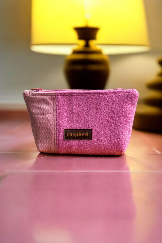 kosmetyczki Różowa kosmetyczka MIDI