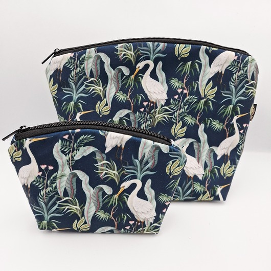 kosmetyczki Zestaw kosmetyczek glwelur czapla