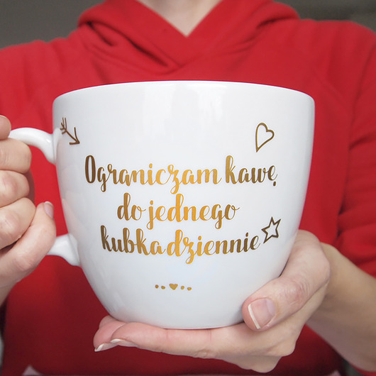 kubki Litrowy kubek z Twoim złotym napisem